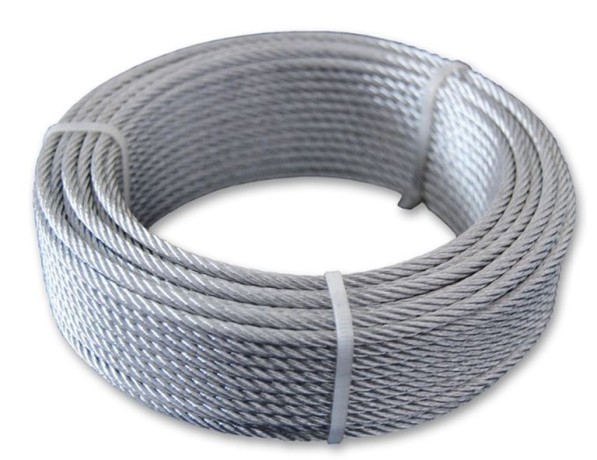 Канат стальной оцинкованный круглопрядный правой свивки В ТК 7,5 мм ГОСТ 2172-80 фото