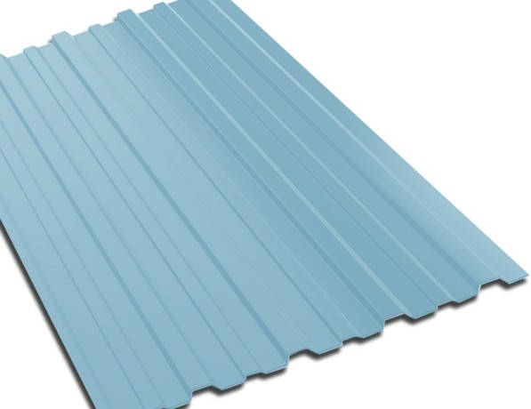 Профнастил стальной арочный односторонний волна с полиэстеровым покрытием гладкий МП10ПГ 0,55х10х1100х1200 мм фото