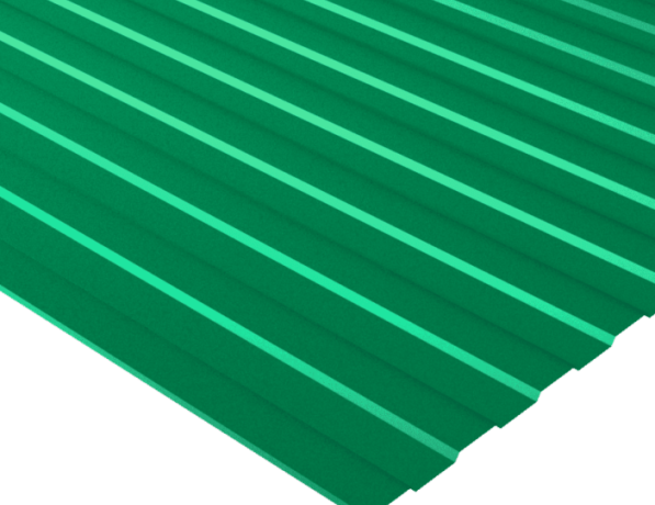 Профнастил стальной стеновой односторонний плоский гладкий мятно-зеленый С30 0,7х30х1000х1051 мм ГОСТ 24045-94 фото